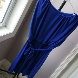 Dress, size 8, Royal Blue, Lined, with Belt